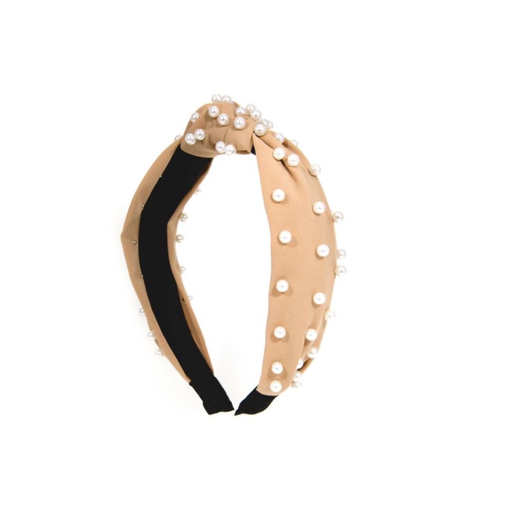 2/$25—Blush Pearl Knotted Headband Extra Comfy!! - Picture 2 of 4